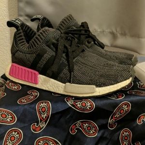Adidas NMDs  white black pink.